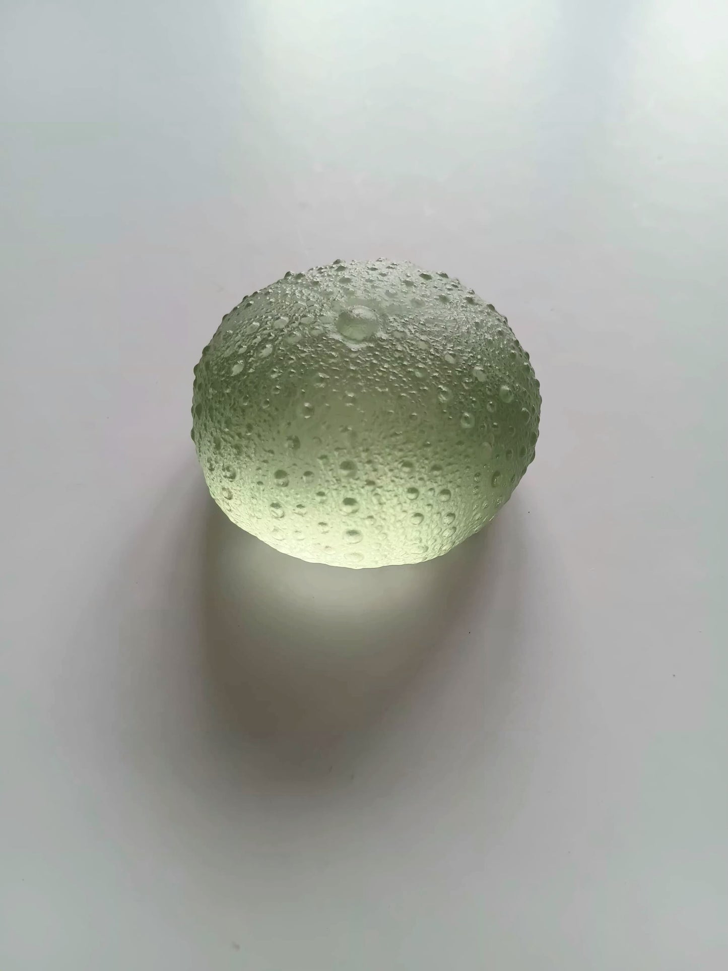 Large Glass Urchin -Pale Olive 52mm