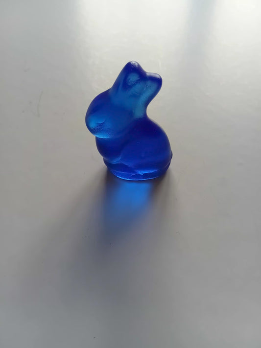 Glass Tiny Bunny Dark Blue 24
