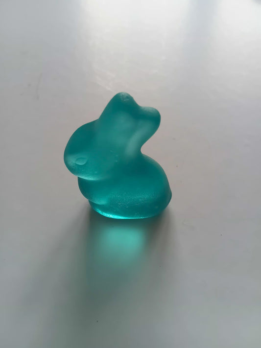 Glass Tiny Bunny Copper Bue