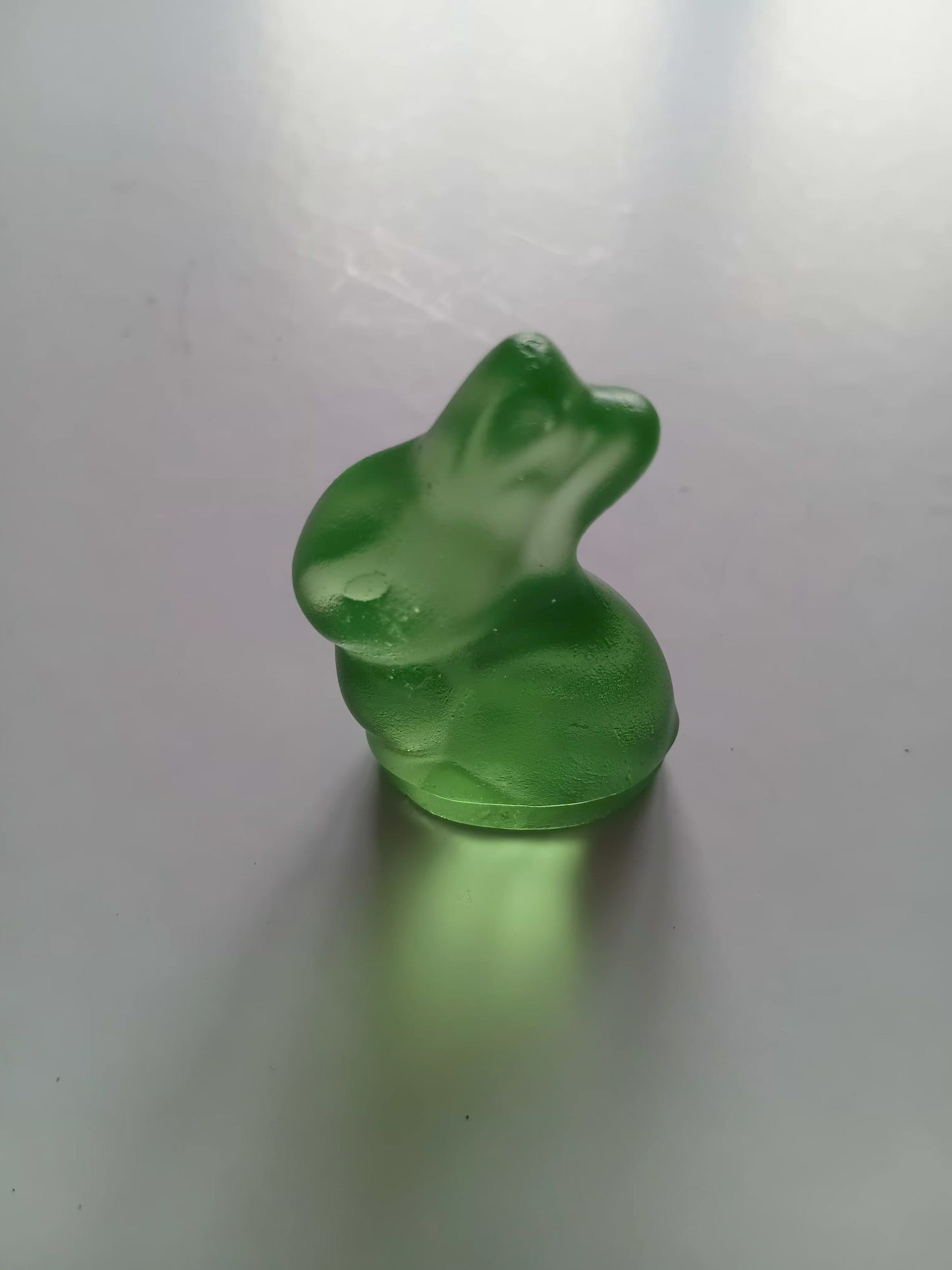 Glass Tiny Bunny  Lime Green 24