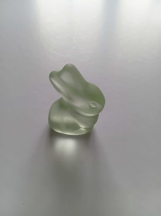 Glass Tiny Bunny  Pale Emerald
