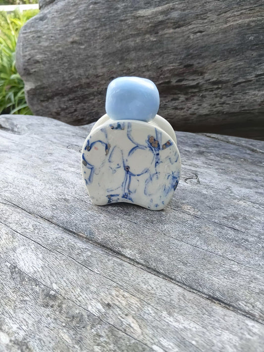Perfume Bottle Small Blue with Stopper