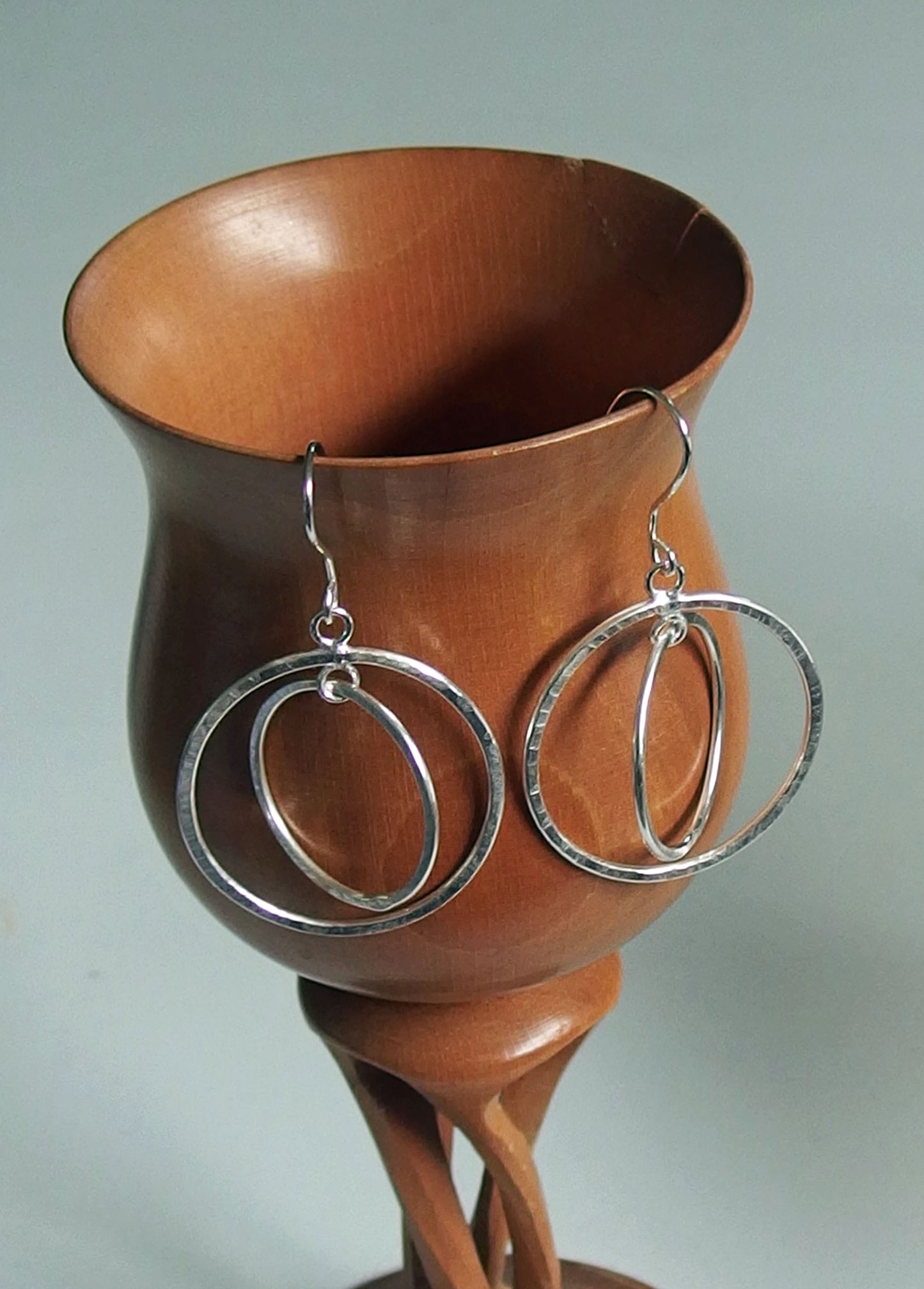 Double Cross Round Earrings