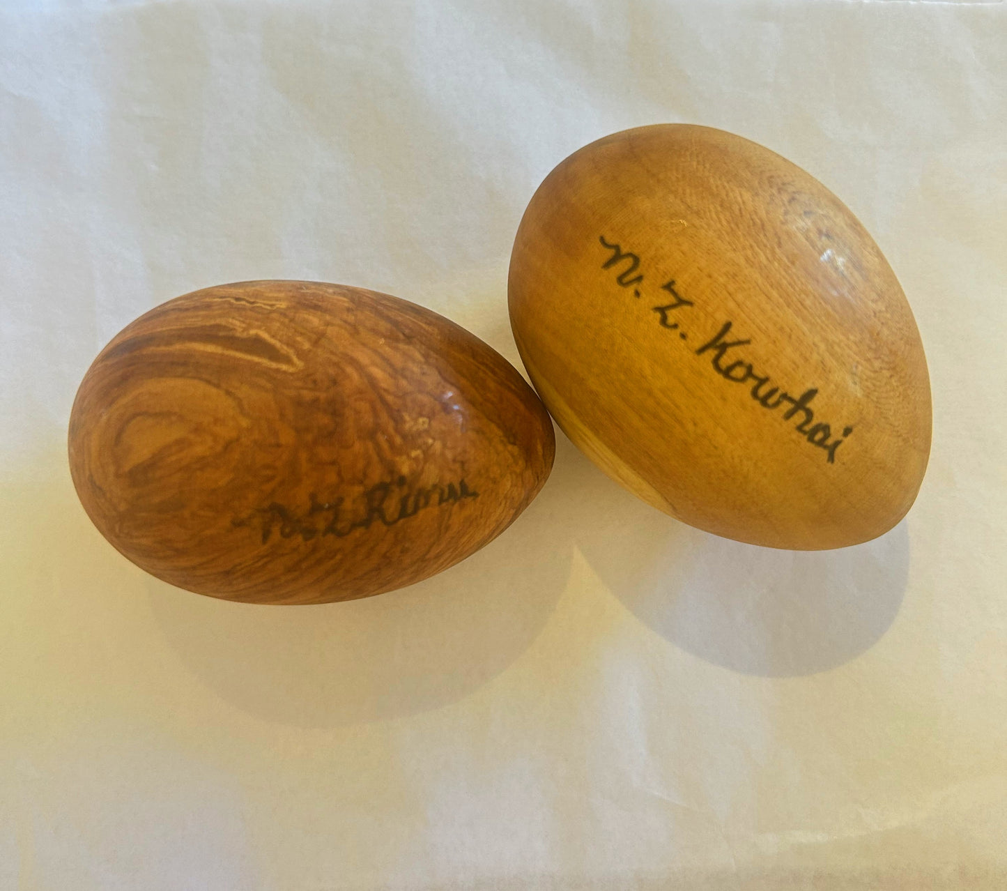 Wooden eggs