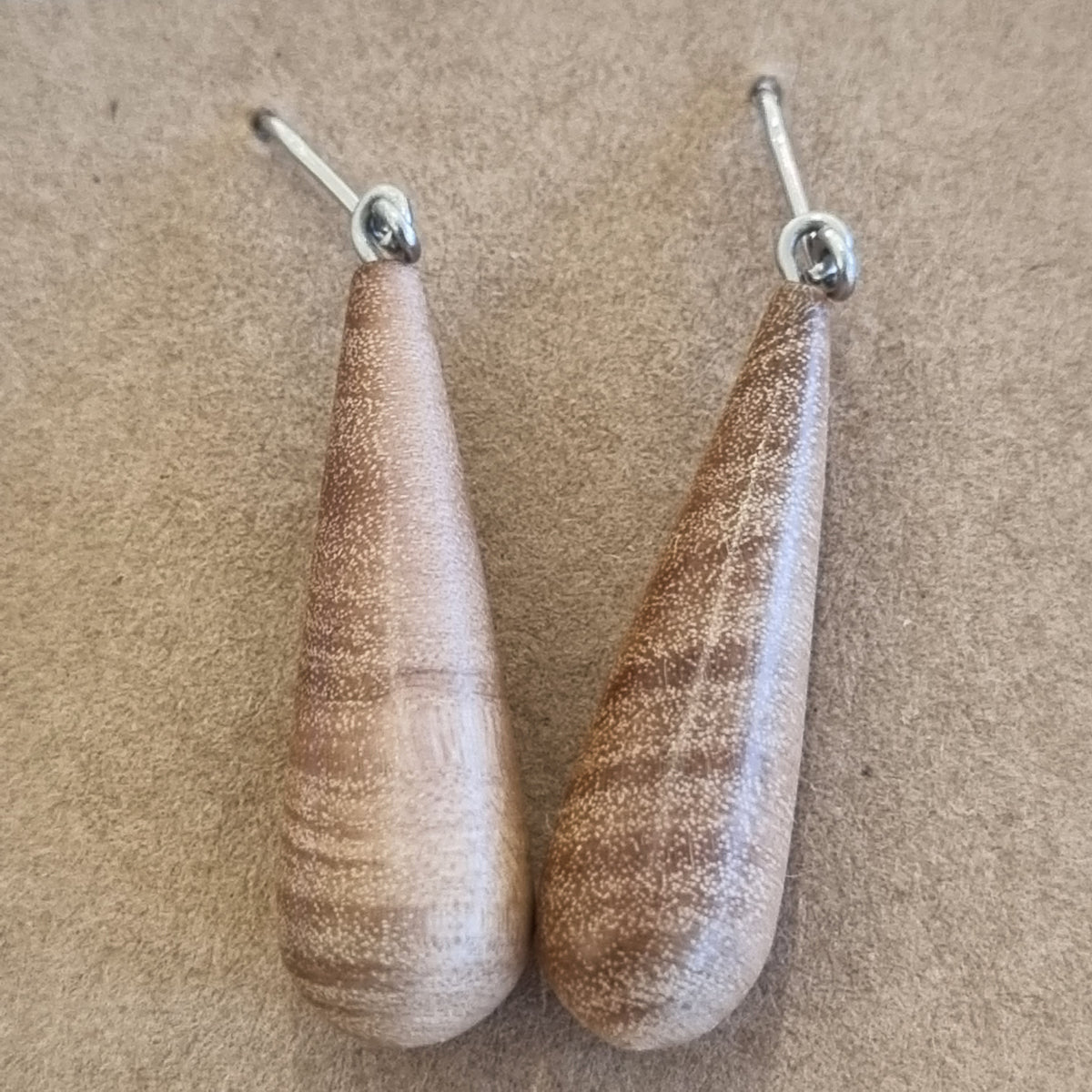 Petrified Wood Drop Earrings
