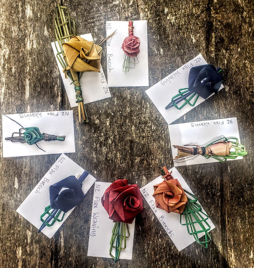 Flax Weaving Brooches