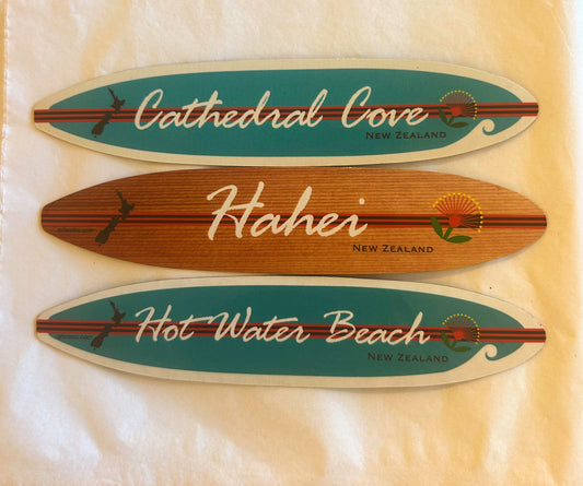 Surfboard magnet hahei, hotwaterbeach, cath cove