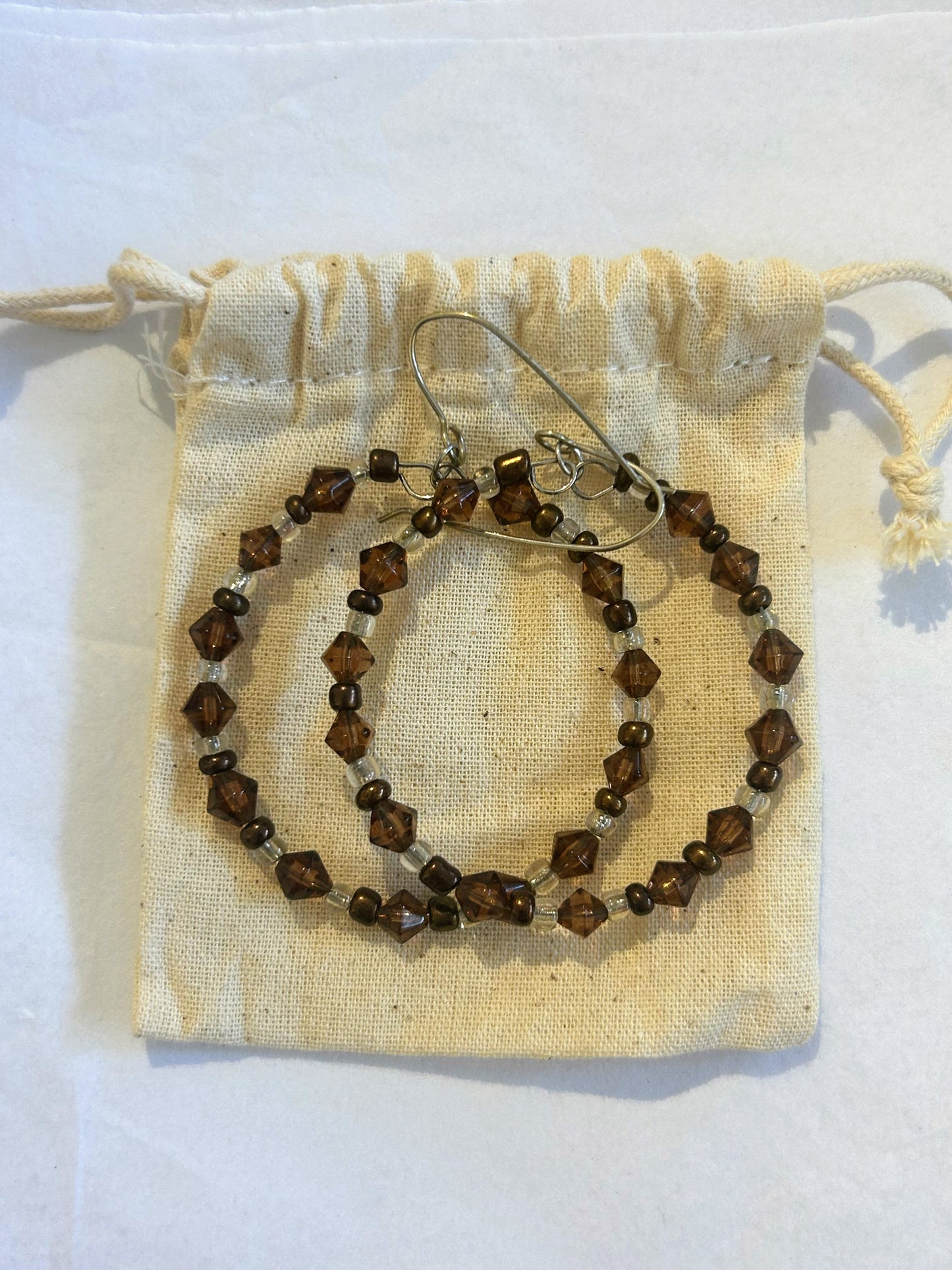 Hoop Earrings Heavy Beaded