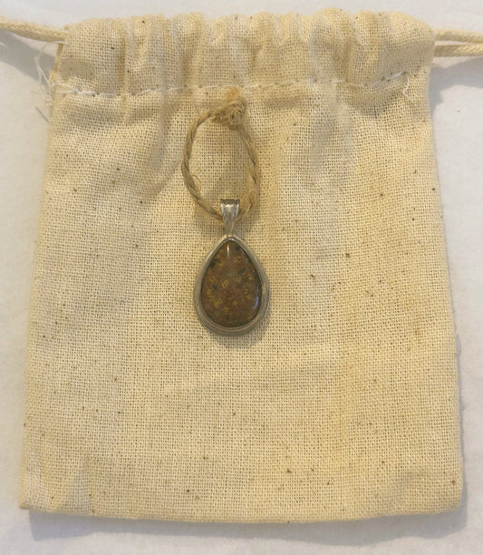 Pendant Teardrop Brown Stone