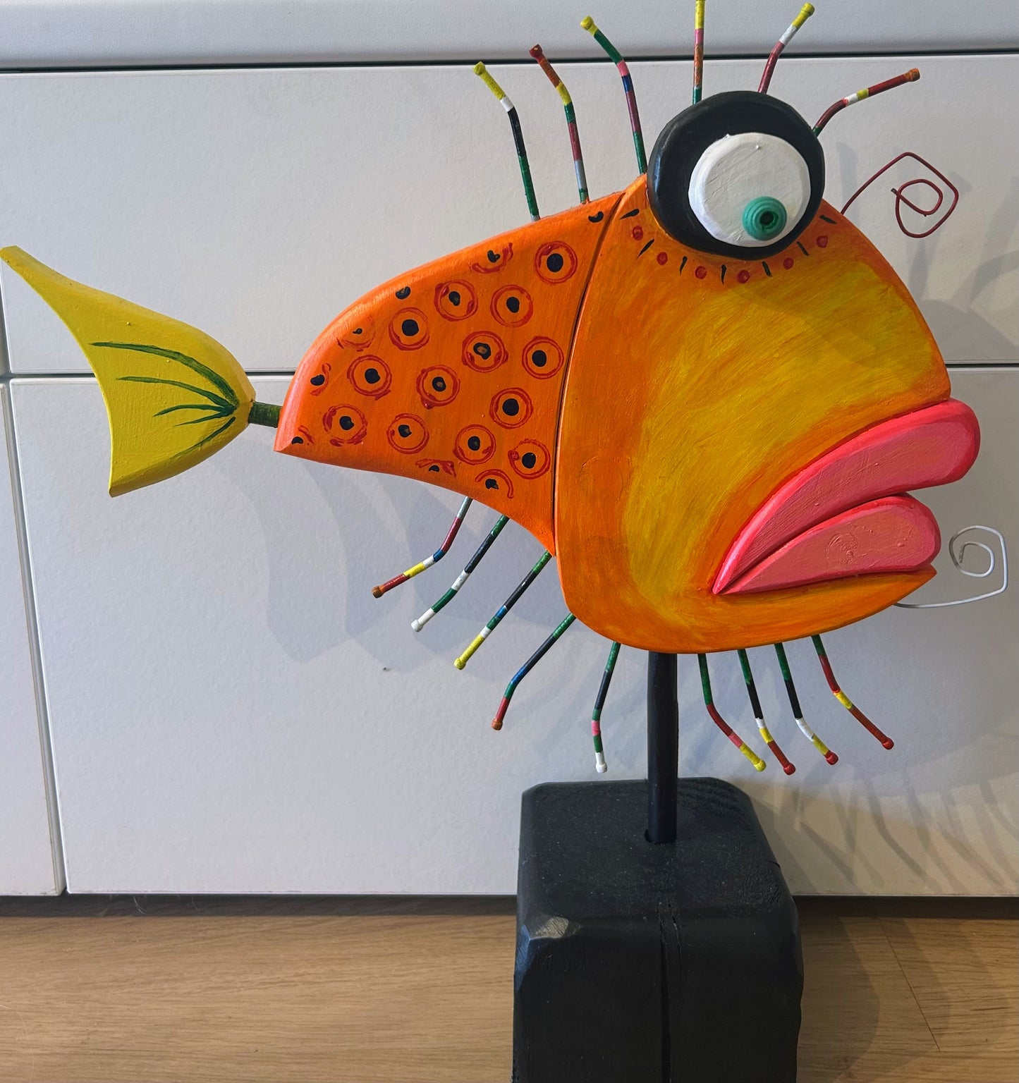 Orange Fish on Stand