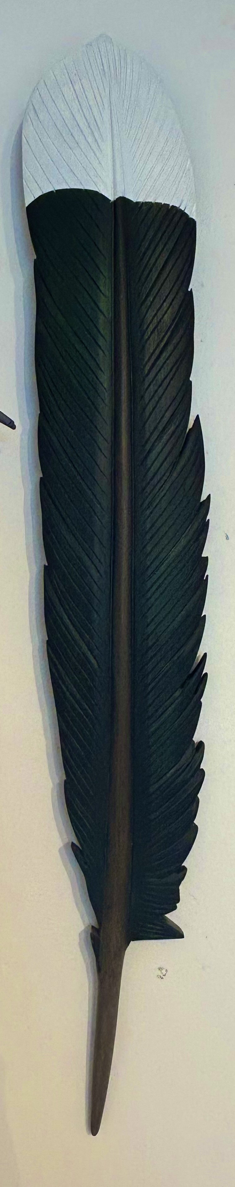 Carved Huia Feather