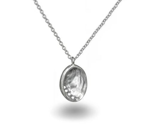 Pendant-Baby Paua-Silver-Small