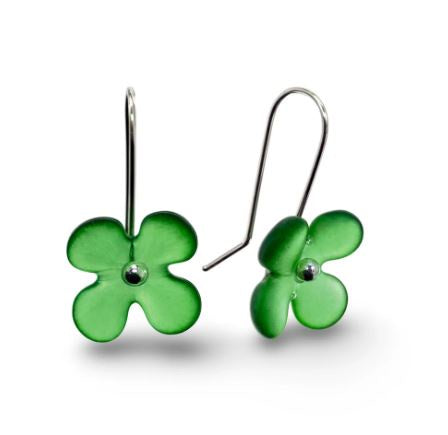 Earrings-Hydrangea-Green