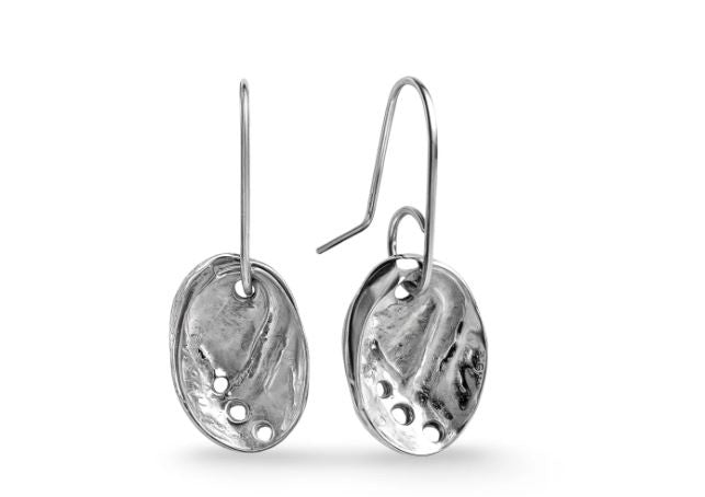 Earrings-Baby Paua- Silver-Dangle-Small