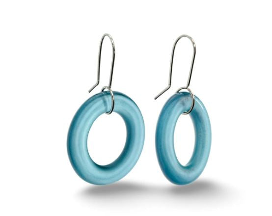 Earrings-Hoop-Small-Lt BLue