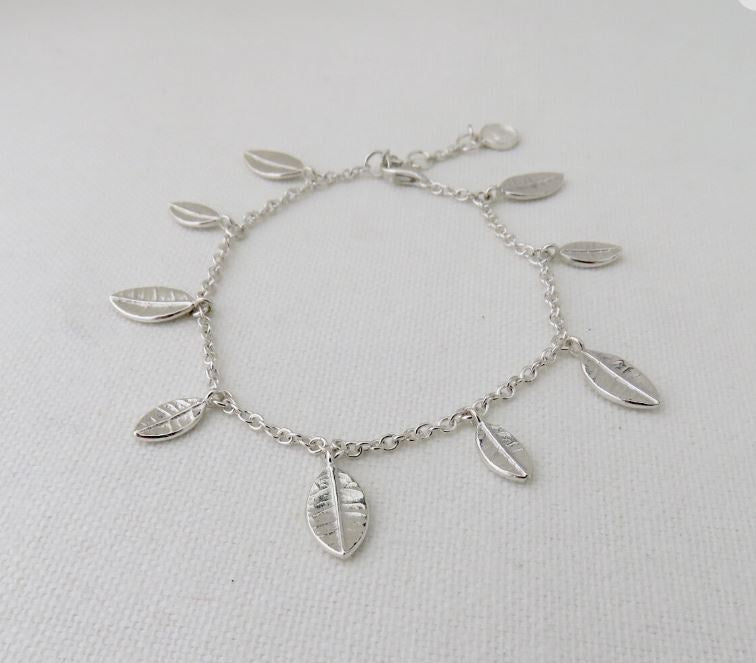Leaf Fan Bracelet Silver