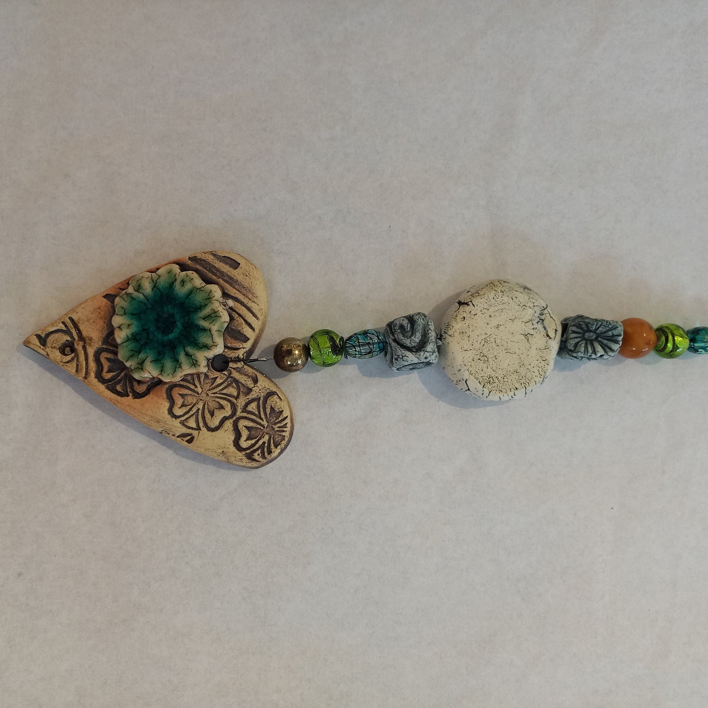 Little hearts & Beads on wire