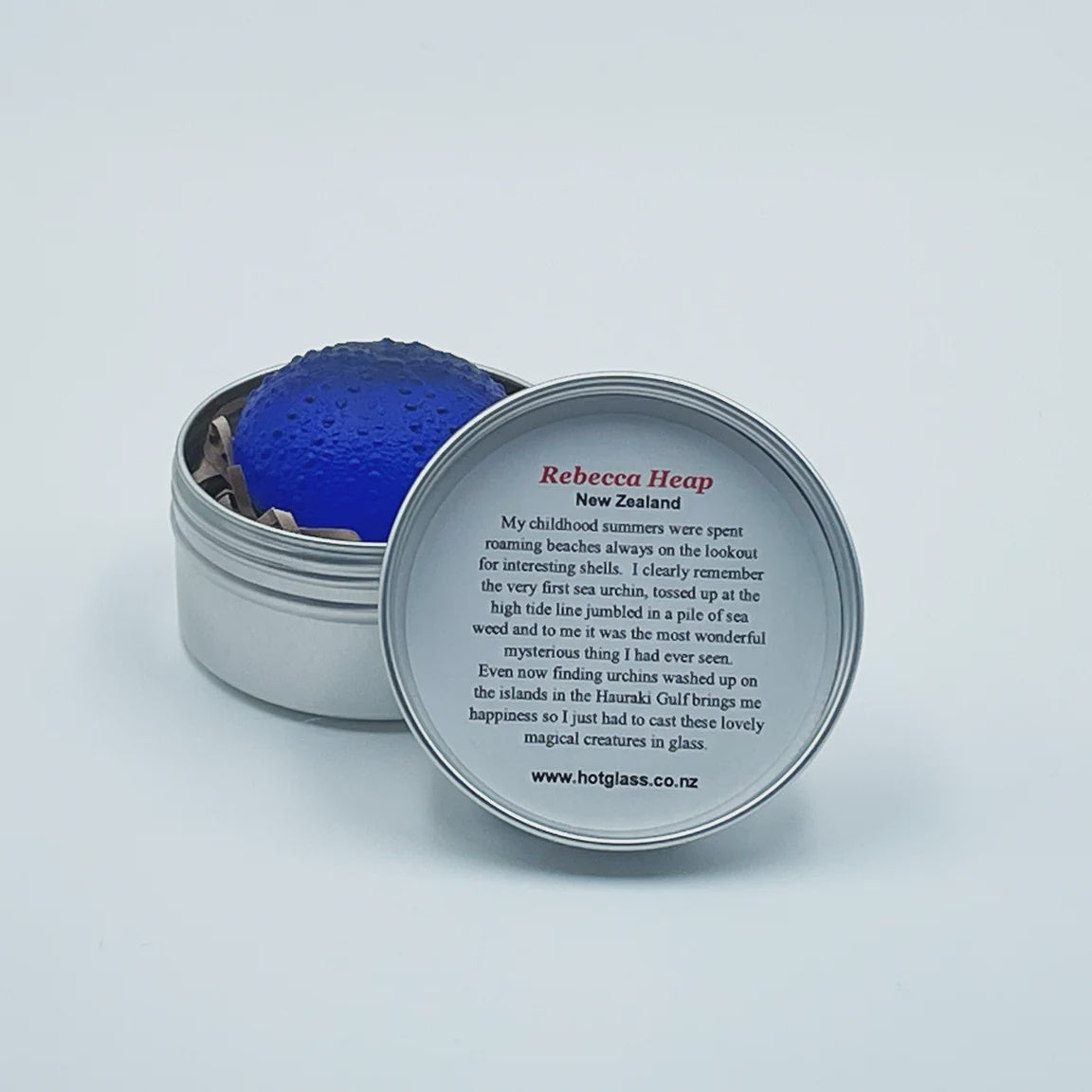 Small Glass Urchin cobalt