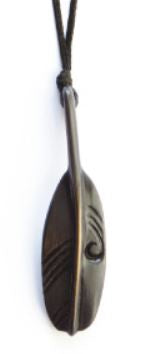 Bronze Feather Pendant