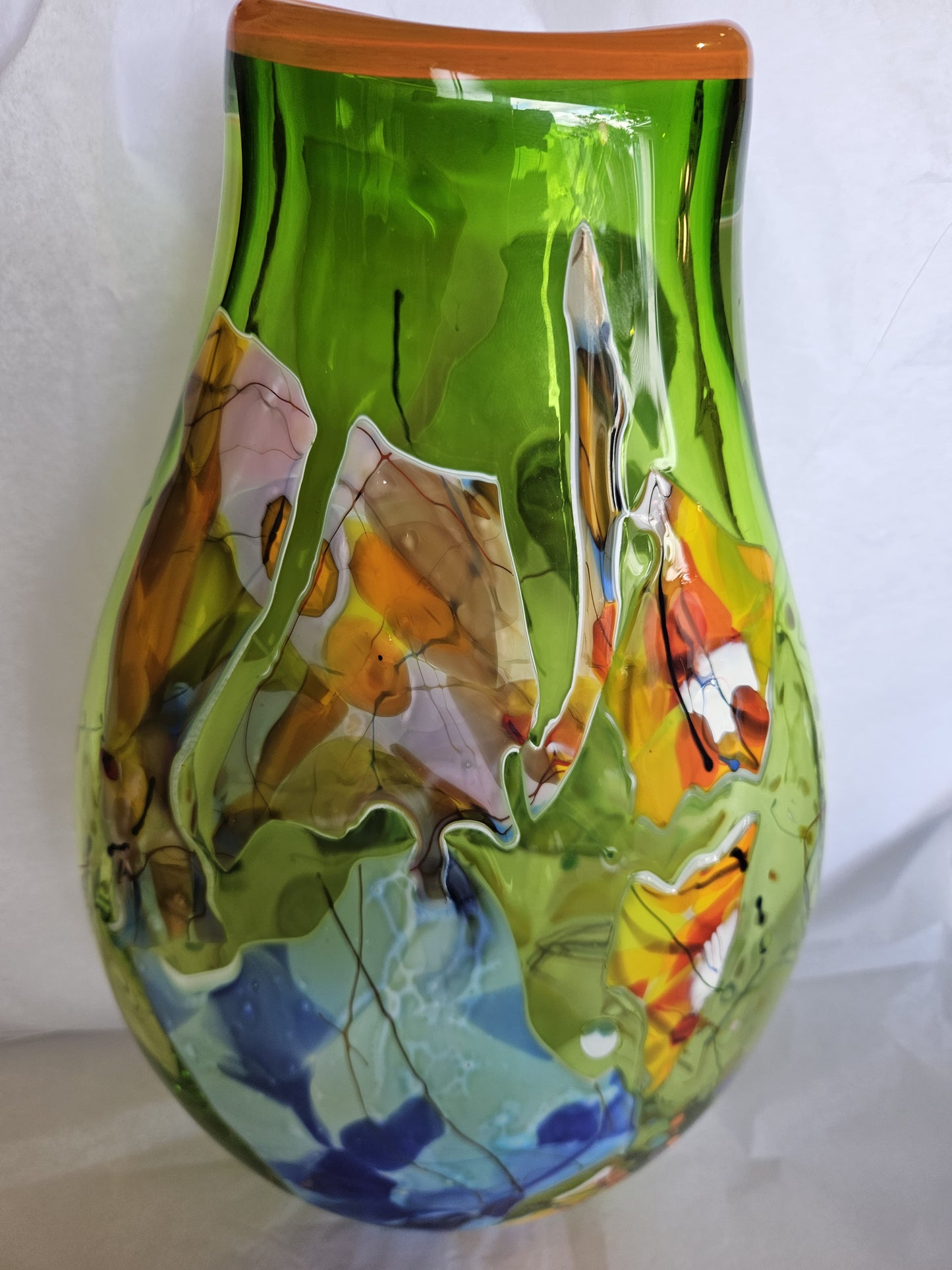 Oval Shard Vase - Lime Green 2022