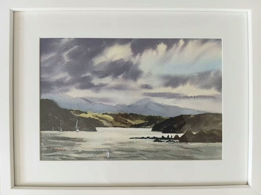 Moody Evening Framed Watercolour