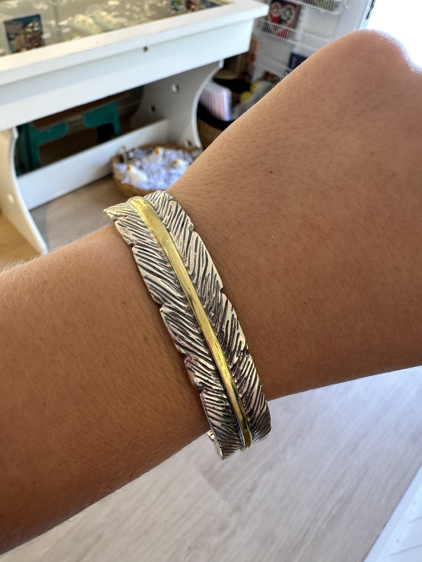 Feather Cuff Bangle