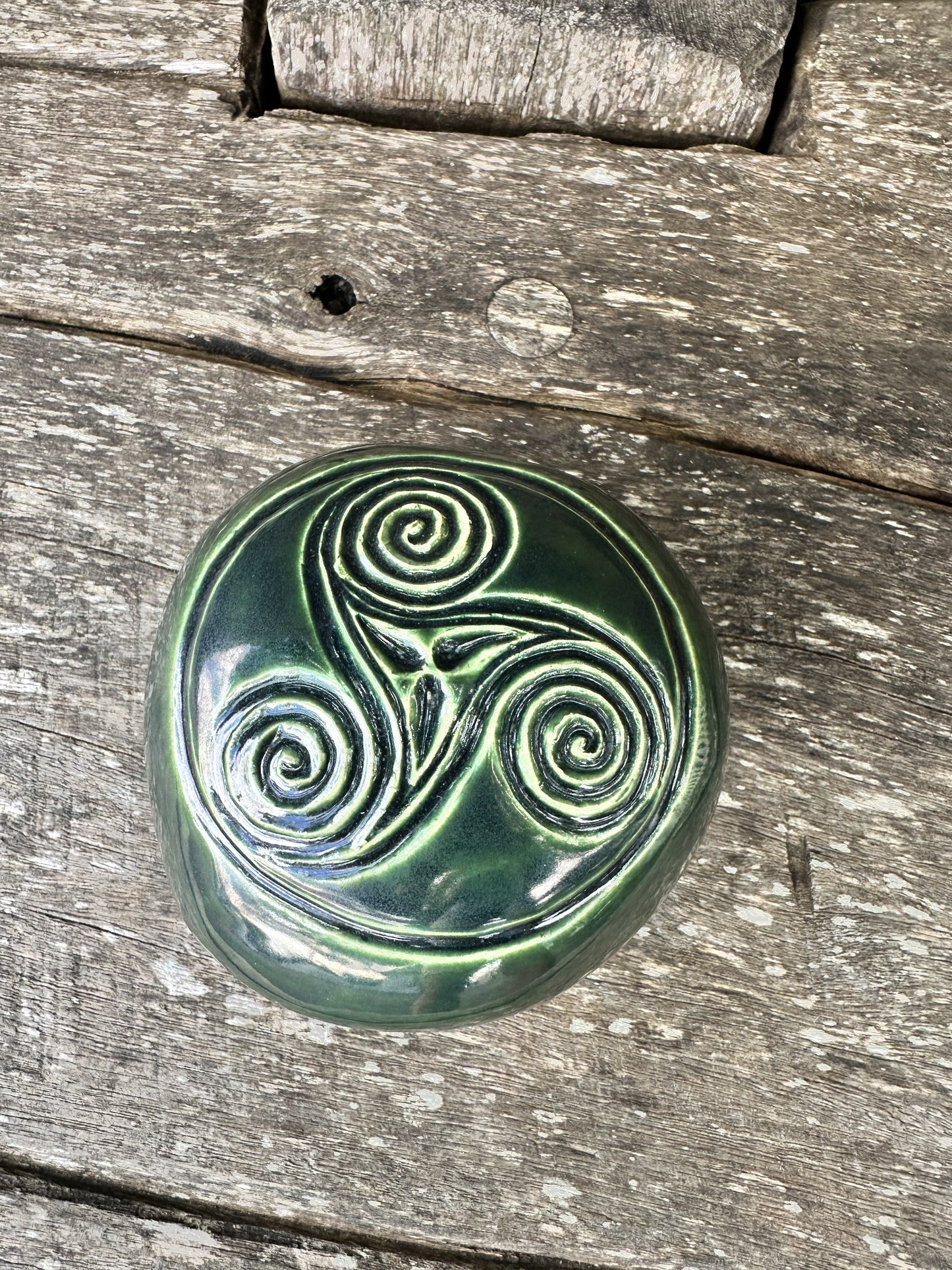 Celtic Triskillion Ball - Carved