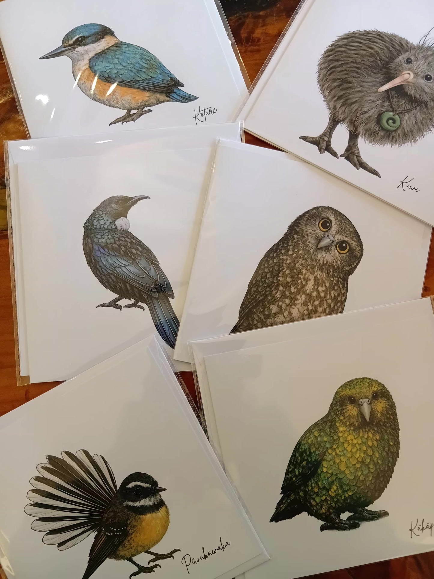 Greeting card NZ Birds