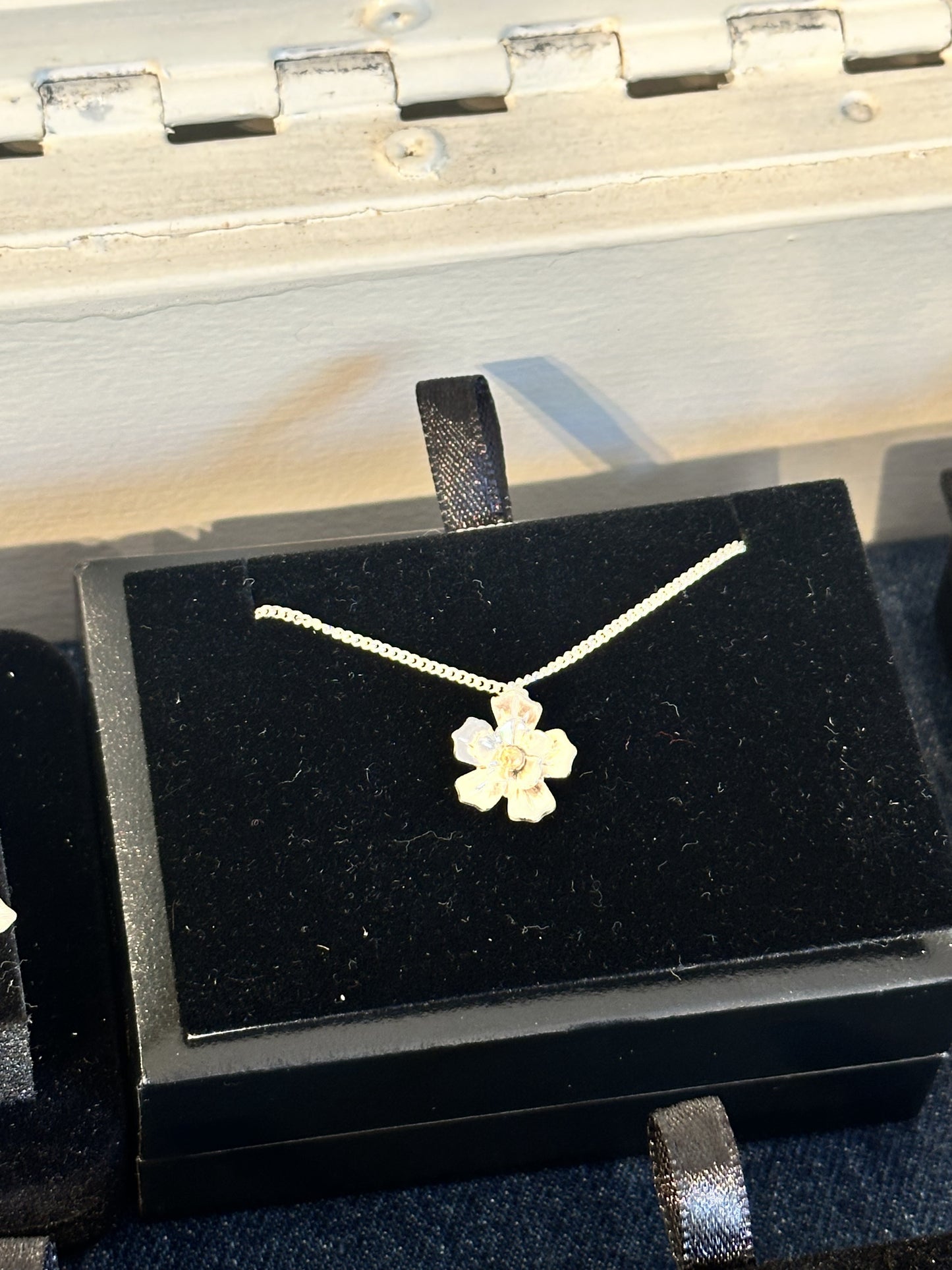 Sterling Silver Flower Pendant Necklace