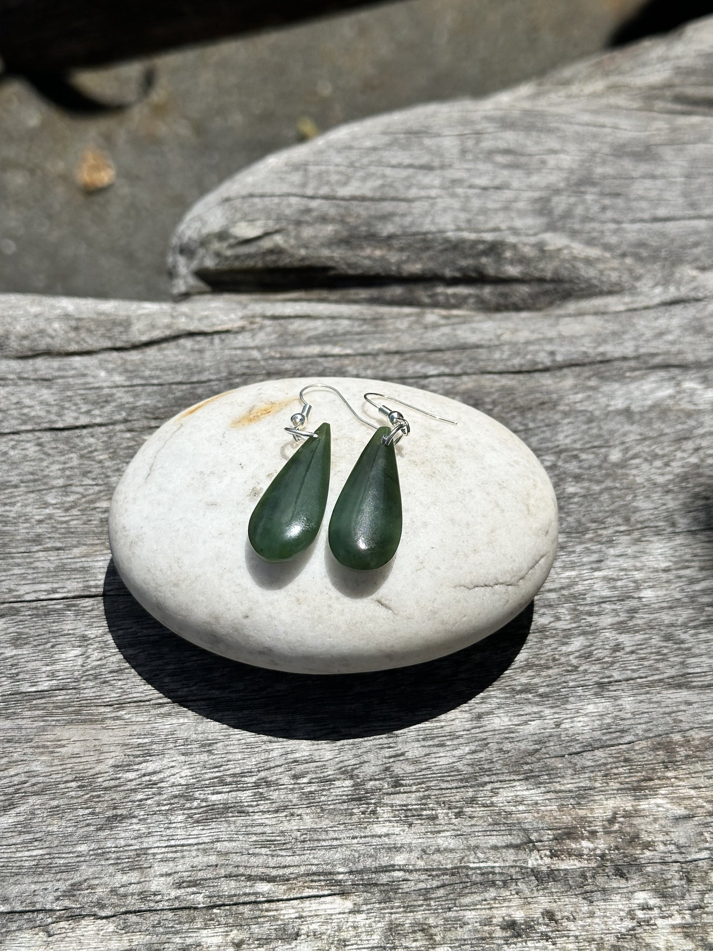 Earrings - Drop Pounamu