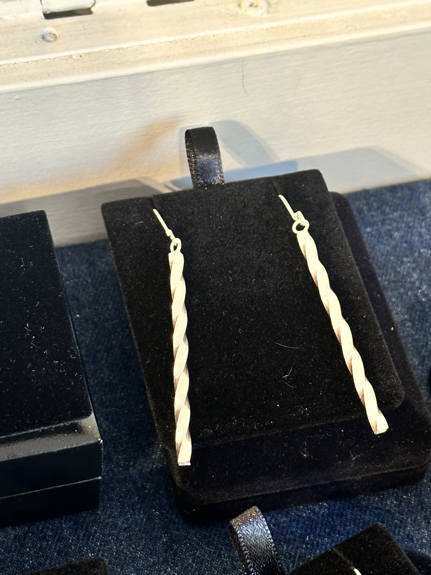 Sterling Silver Twist Earrings (Large)