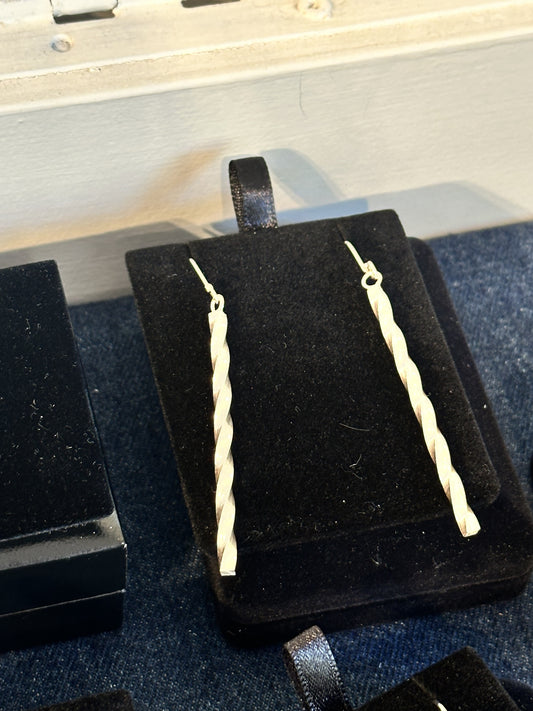 Sterling Silver Twist Earrings (Large)