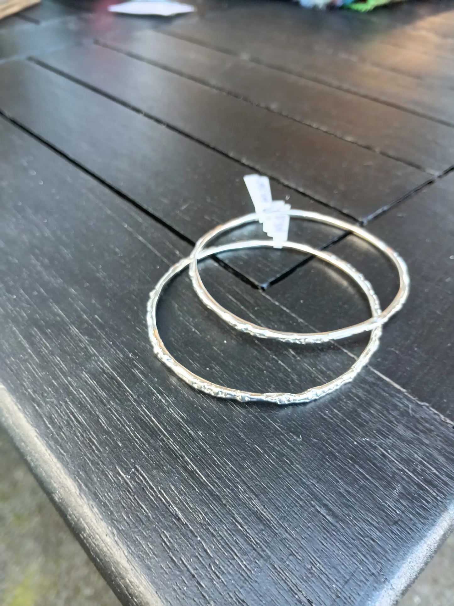 Silver patten Bangle M