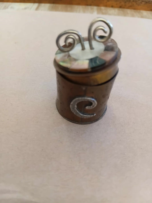 Copper / Silver mother of pearl box