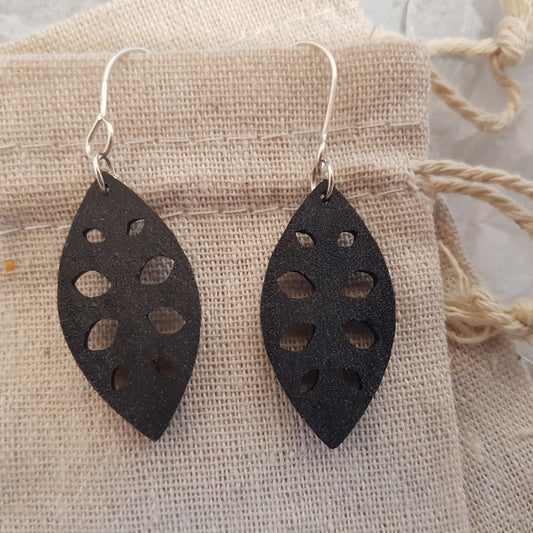 print seed pod earring