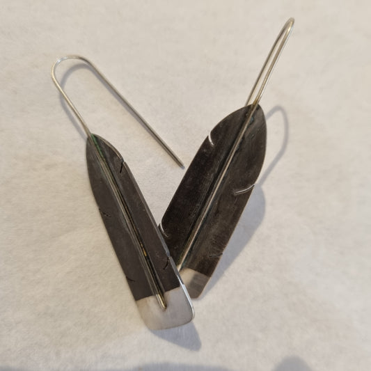 Sterling Silver Large Huia Feathers