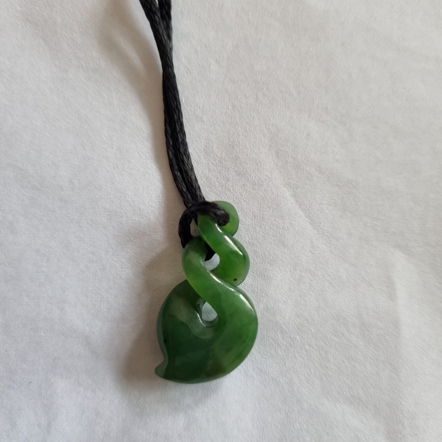 Twist Jade Pendant with a tail 25mm