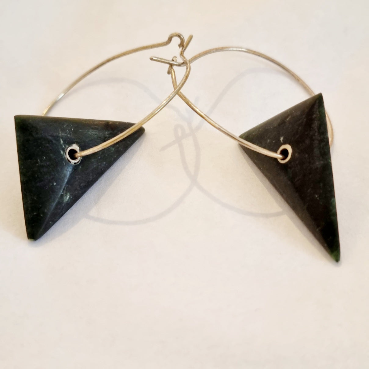 3D Triangle Hoop Earrings