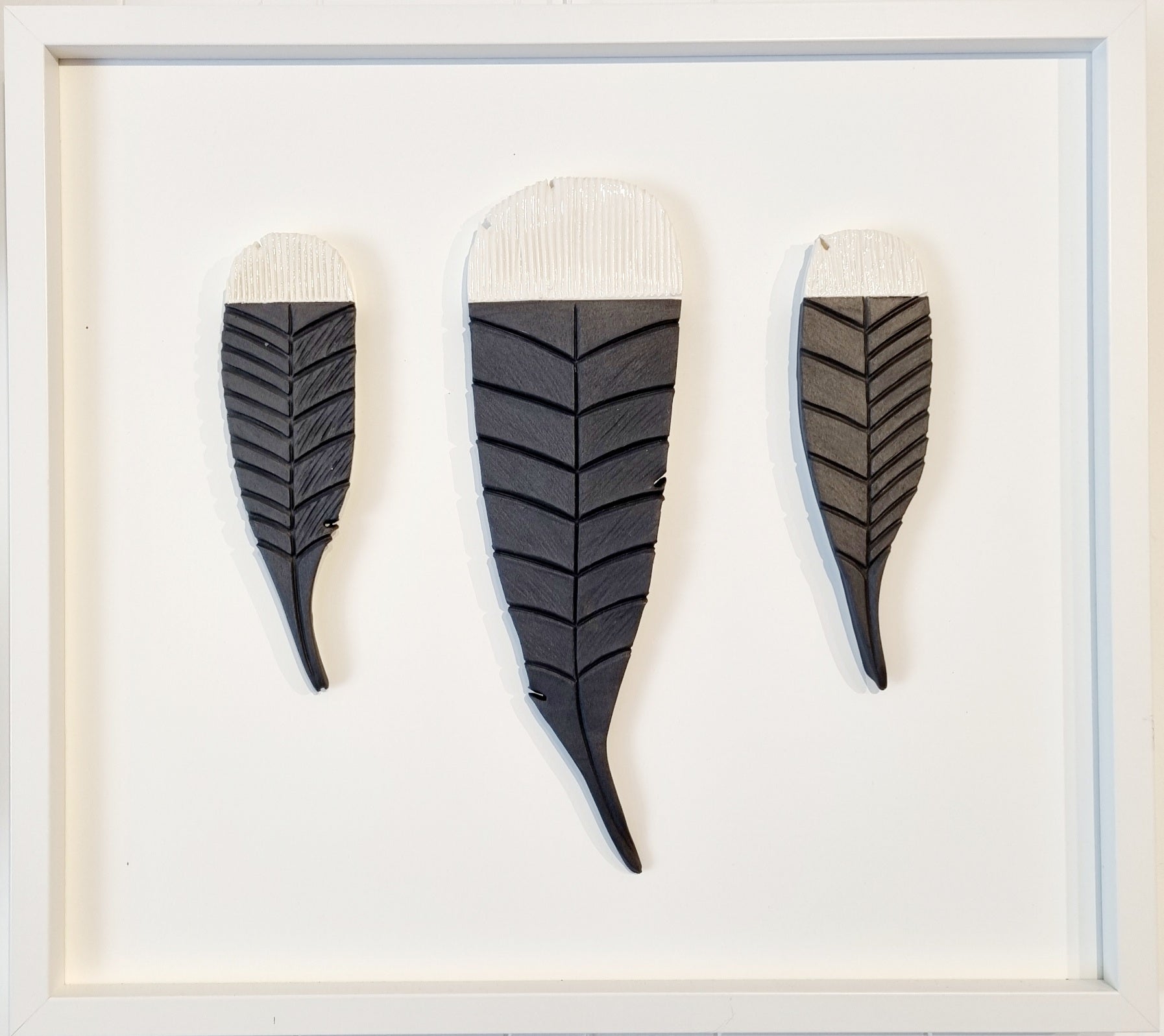 3 Huia Ceramic Huia Feathers