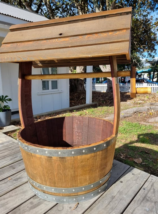 Wine Barrel Wishing Well