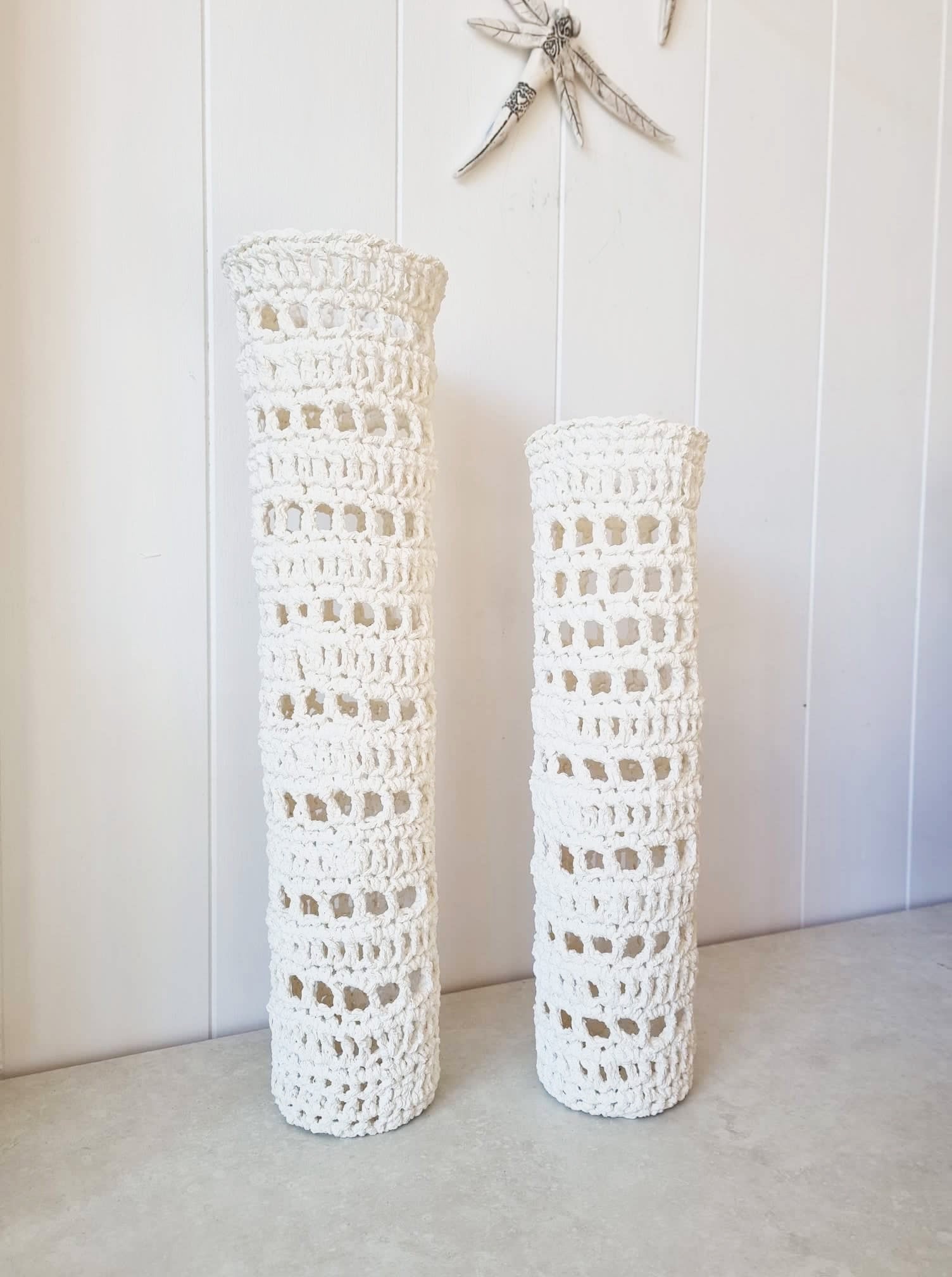 Crocheted Vase 30x8cm