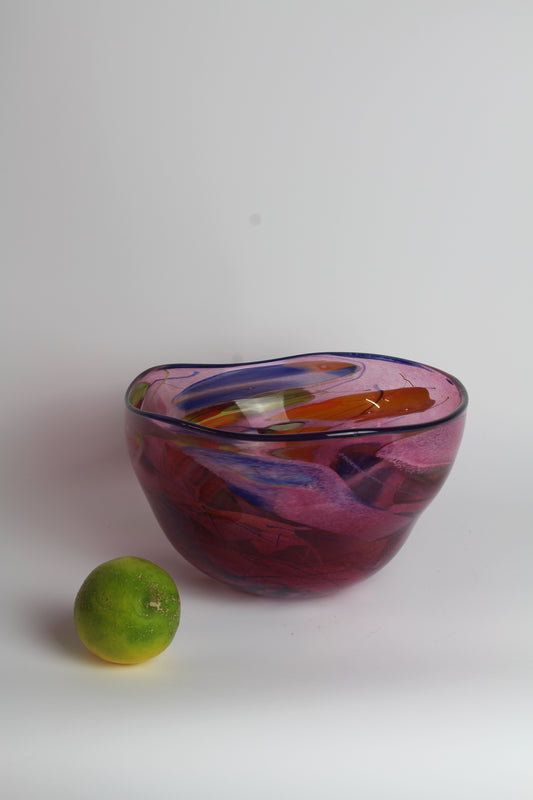 Deep Fruit Bowl Gold and Ruby Shard