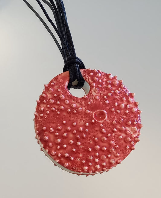 Red Ceramic Kina Pendant