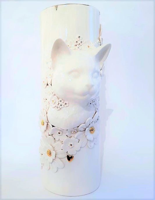 Tall Cat Vase/Unicorn